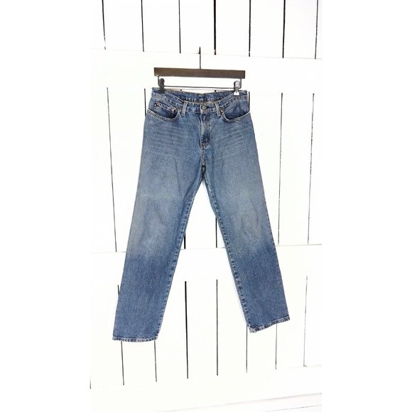 Polo by Ralph Lauren classic straight leg distressed and faded blue denim jeans - Picture 2 of 5